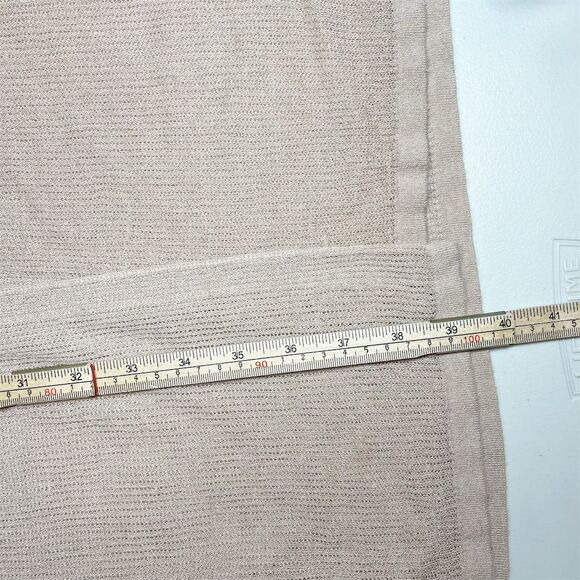 Snidel Sheer Long Duster Cardigan One Size V-Neck Button Front Linen Blend Knit - Picture 8 of 10